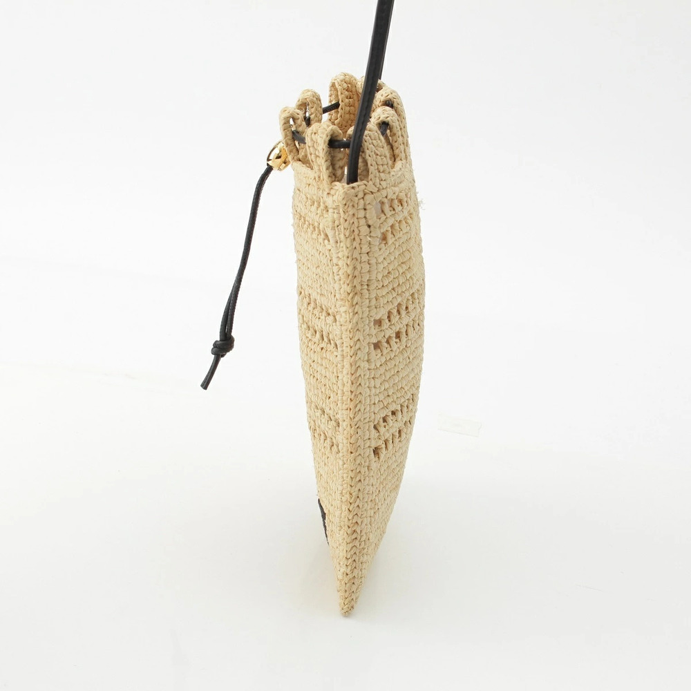 Loewe Raffia Drawstring Pocket Shoulder Bag - Picture 3 of 8